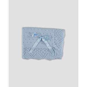 NEW JULIANA baby dotted detailed blanket in light blue